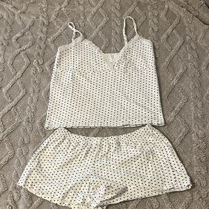 Brandy Melville navy hearts pajama set
